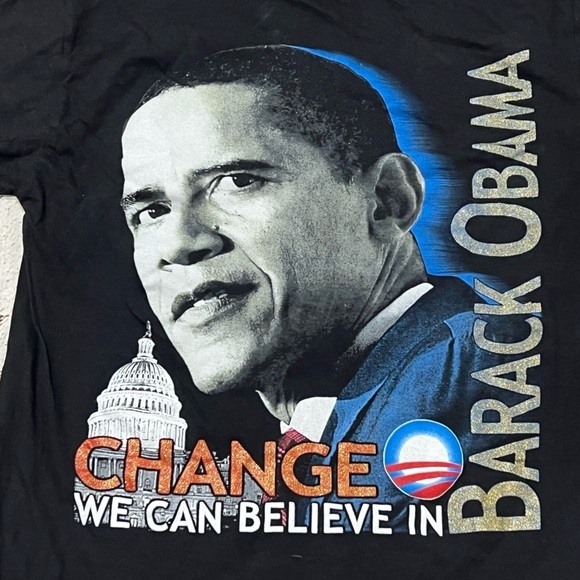 Barack Obama Change We Can Believe In 2008 Political Tee Top Shirt - Picture 2 of 3